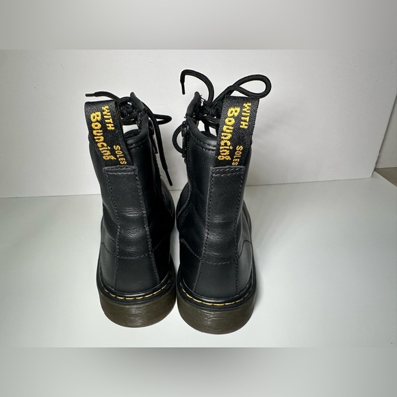 Dr. Doc martens black leather boots size US M 5 US L 6 - Picture 2 of 7